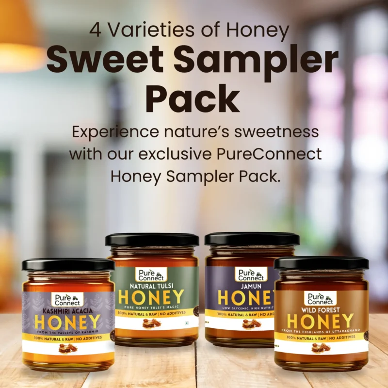 Sweet Sampler Pack – 4 Varieties of Honey